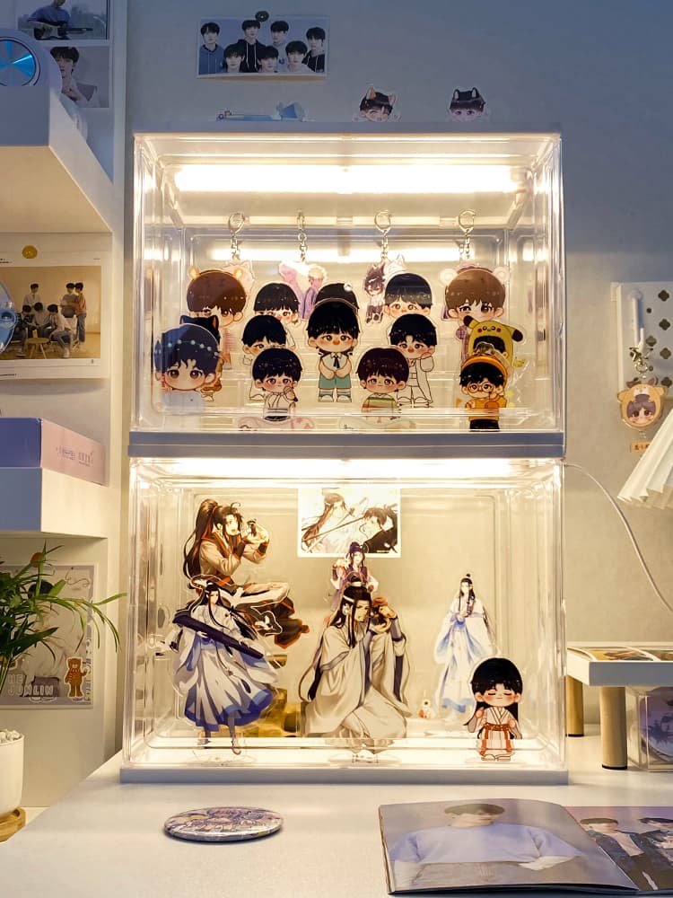 グッズ収納 透明二段式アクスタショーケース