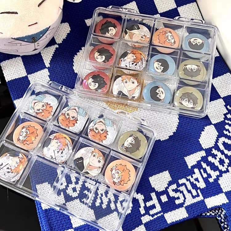 グッズ収納 コレクション整理ケース 缶バッジ仕切り付き