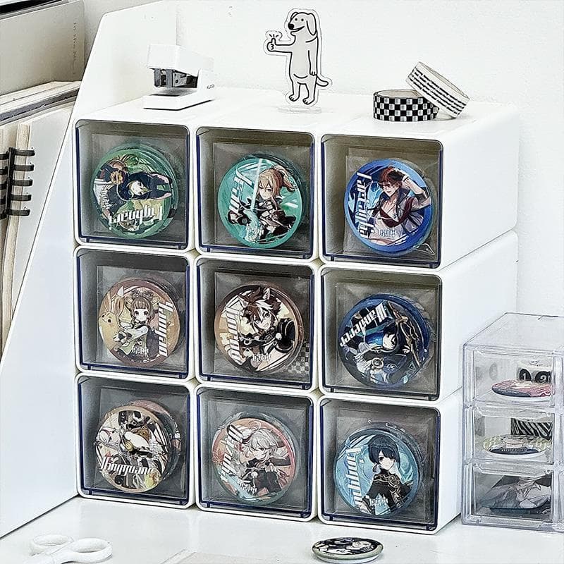 グッズ収納 積み重ね収納ケース 缶バッジコレクション