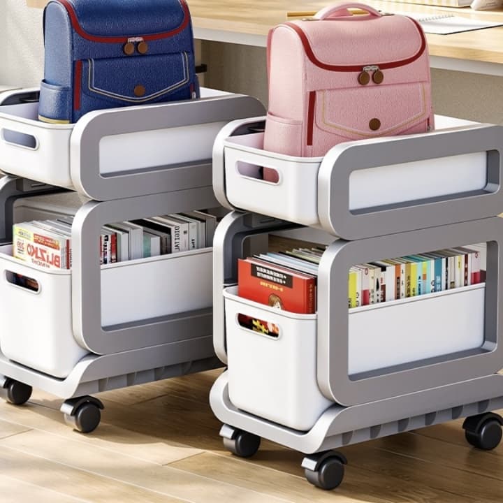 グッズ収納 スタイリッシュ収納ワゴンキャスター付き