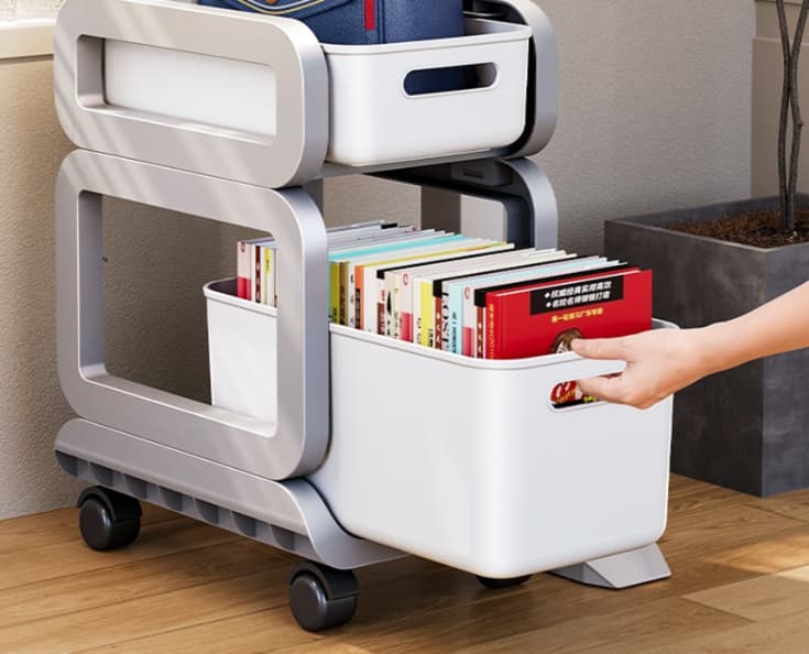 グッズ収納 スタイリッシュ収納ワゴンキャスター付き
