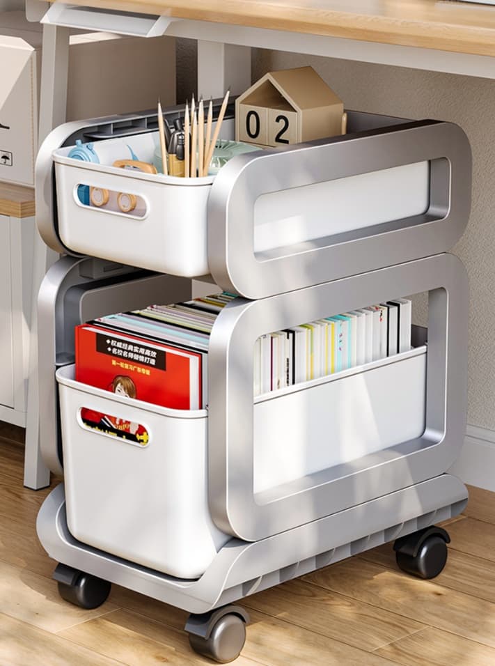 グッズ収納 スタイリッシュ収納ワゴンキャスター付き