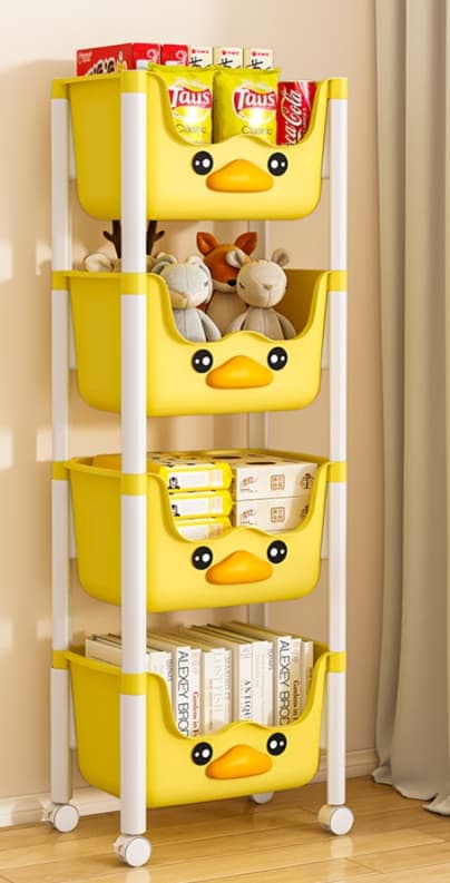 キュートな動物デザイン 多段グッズ収納ラック
