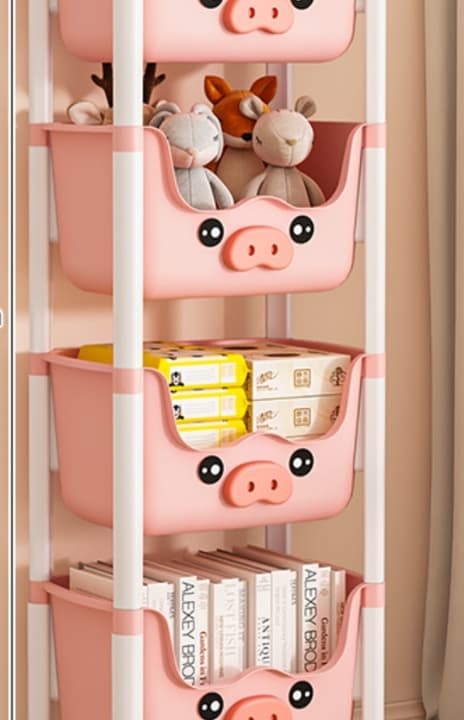 キュートな動物デザイン 多段グッズ収納ラック
