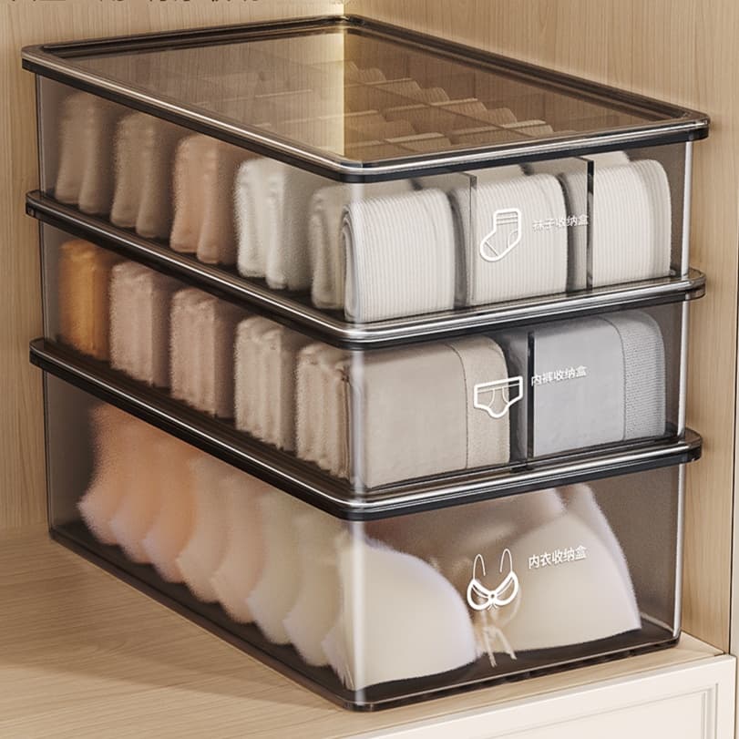 グッズ収納 仕切り付き 積み重ね収納ボックス