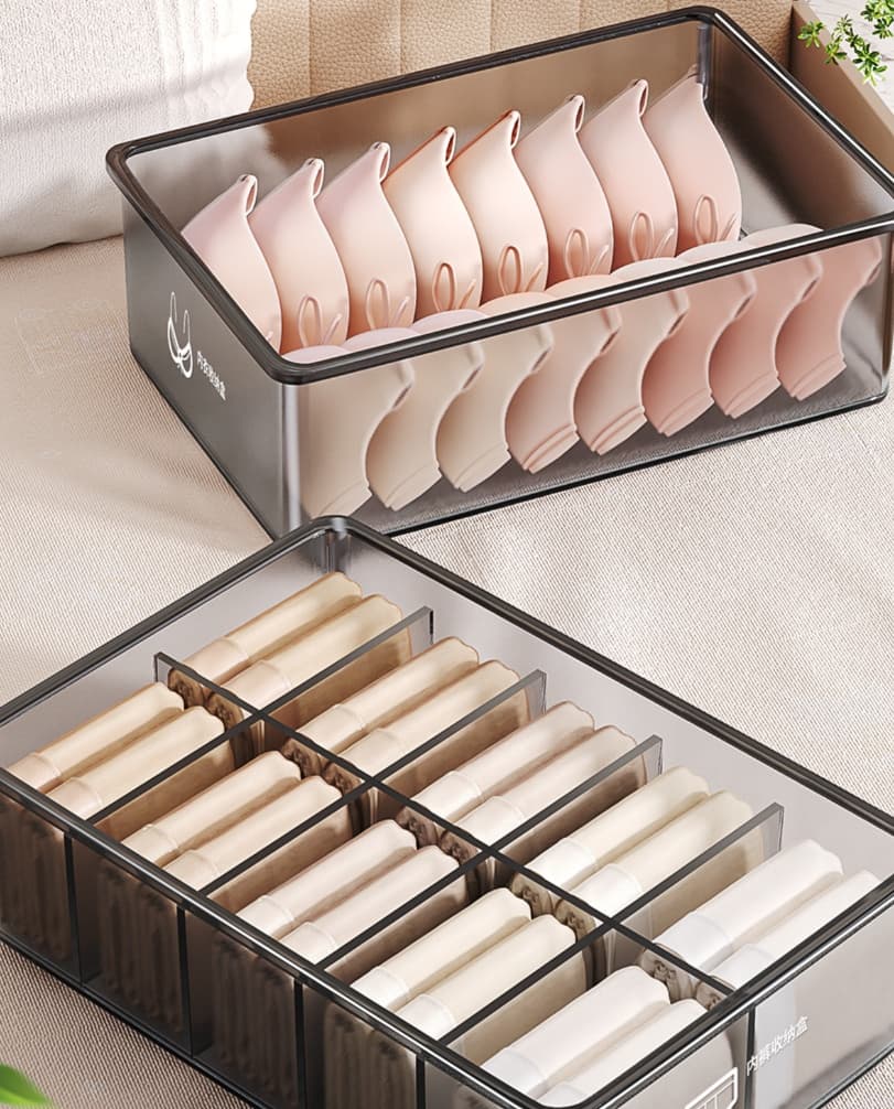 グッズ収納 仕切り付き 積み重ね収納ボックス