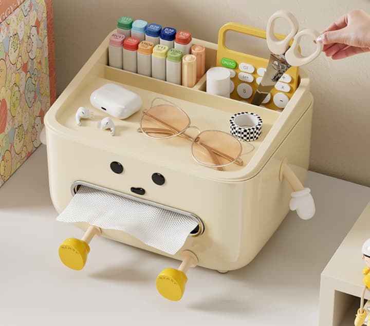 ティッシュ付き おめめぬいぐるみグッズ収納