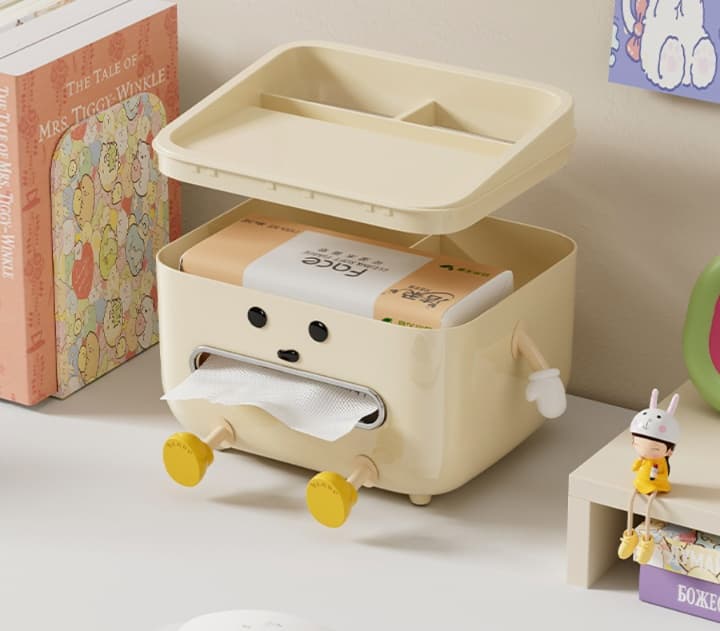 ティッシュ付き おめめぬいぐるみグッズ収納