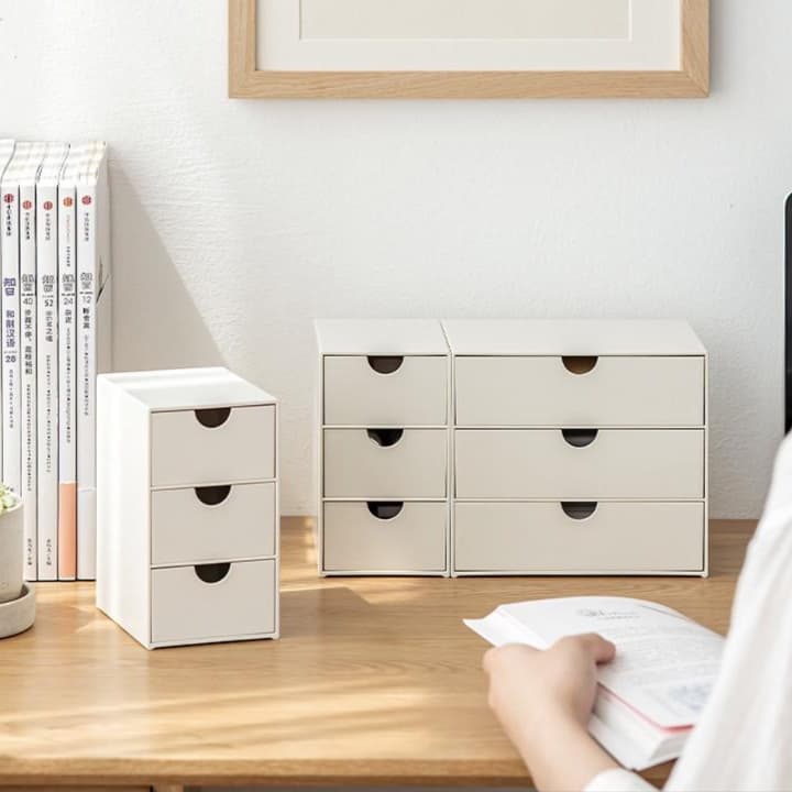 グッズ収納 引き出し付きデスク整理ボックス