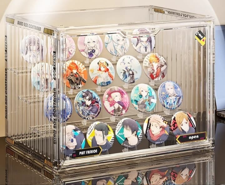 グッズ収納 アニメ缶バッジコレクション専用展示ケース