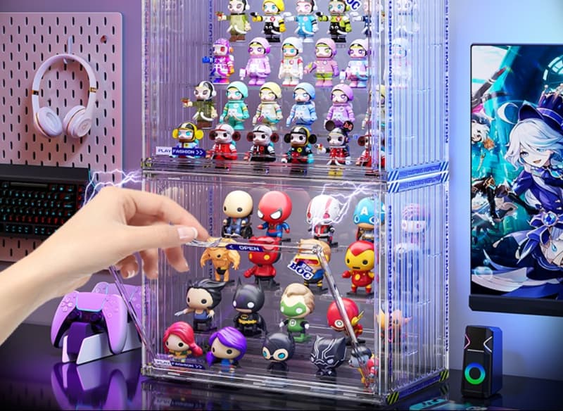 グッズ収納 磁石開閉フィギュアコレクション専用ショーケース
