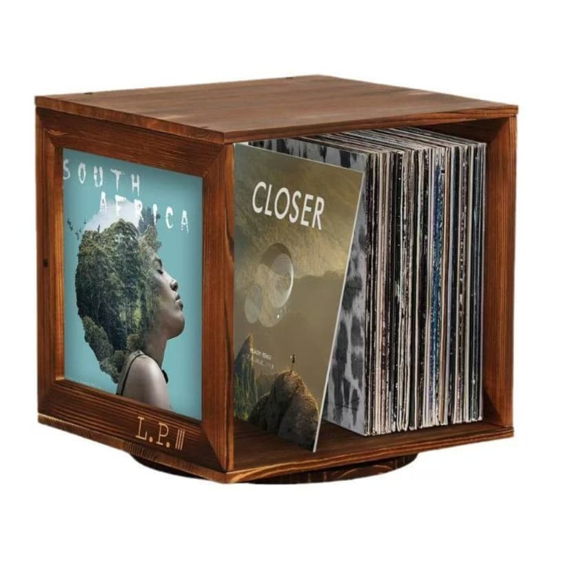 グッズ収納 回転式木目調マルチコレクションケース