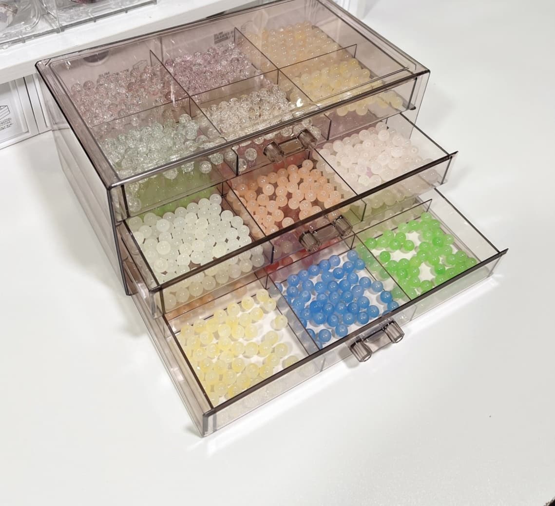 グッズ収納 三段引き出し クリア収納ケース