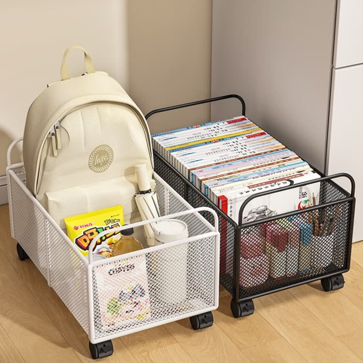 グッズ収納 キャスター付き収納メッシュカゴ