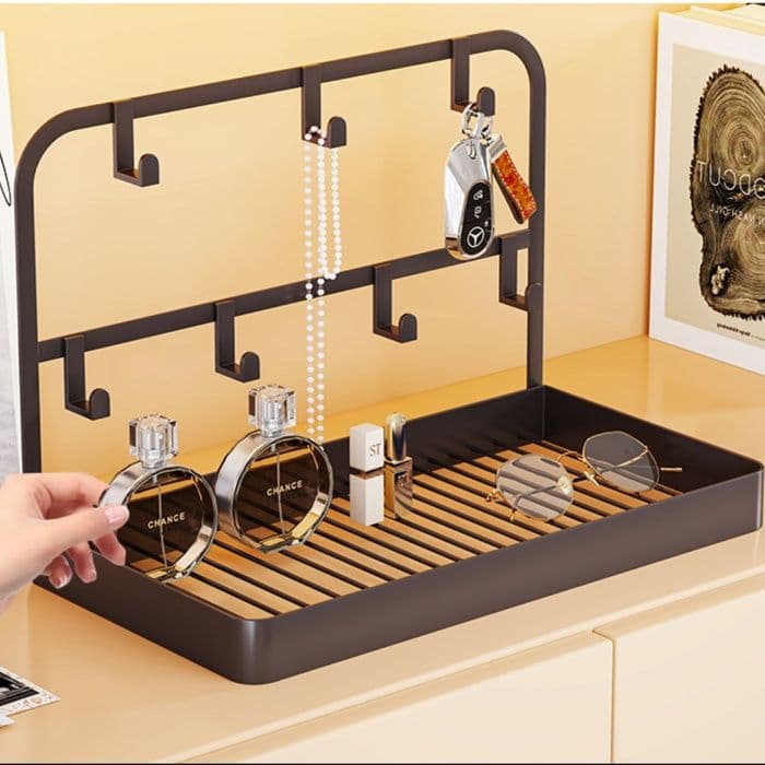 グッズ収納 二段フック付き鍵収納スタンド