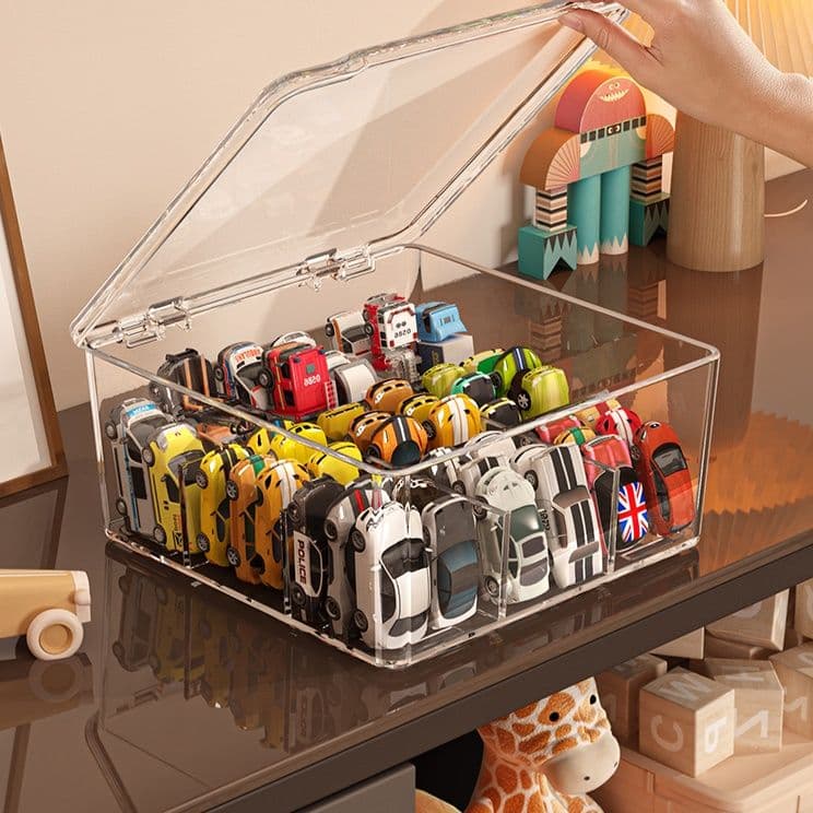 グッズ収納 透明蓋付きミニカーコレクションケース