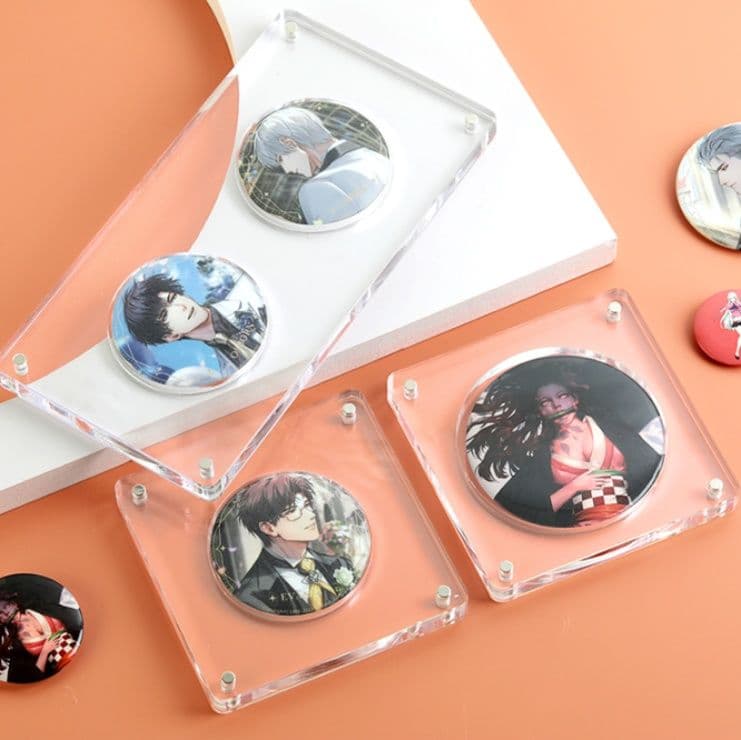 グッズ収納 透明アクリル 缶バッジ ディスプレイスタンド
