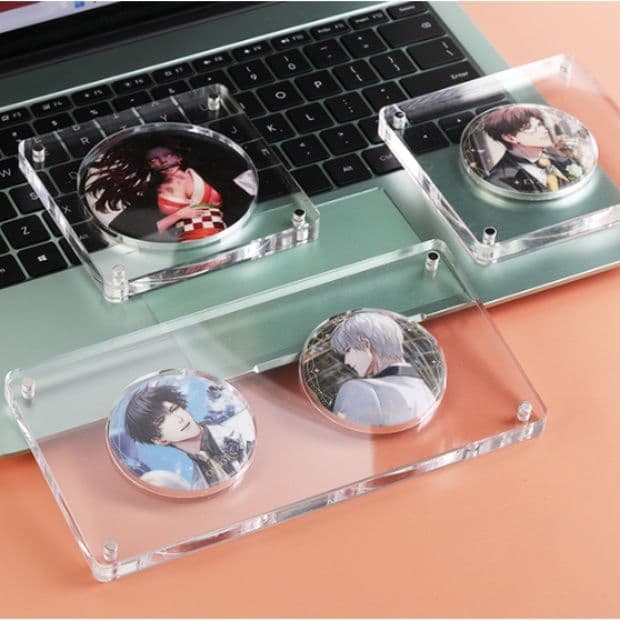 グッズ収納 透明アクリル 缶バッジ ディスプレイスタンド