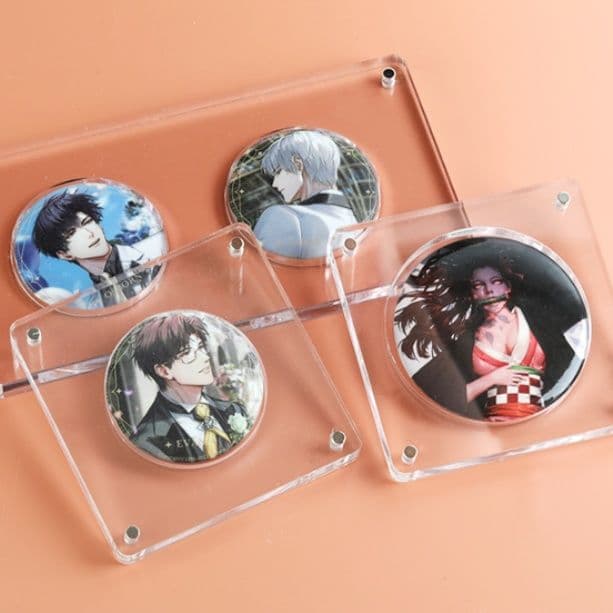グッズ収納 透明アクリル 缶バッジ ディスプレイスタンド
