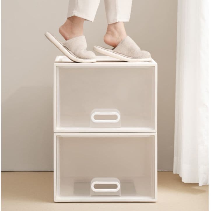 グッズ収納 段積み透明引き出し式収納ケース