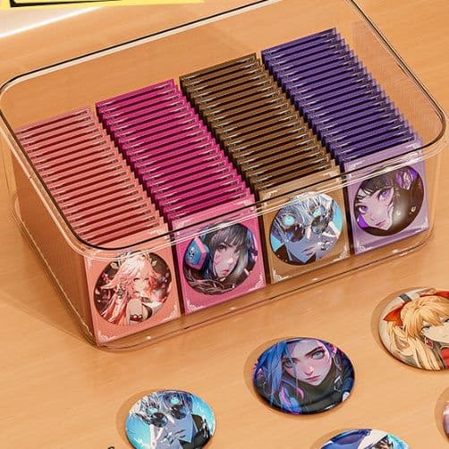 グッズ収納 透明大容量缶バッジ収納ケース