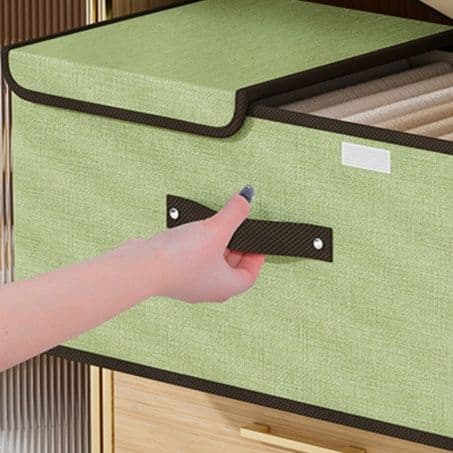 グッズ収納 二格蓋付き分別収納ボックス