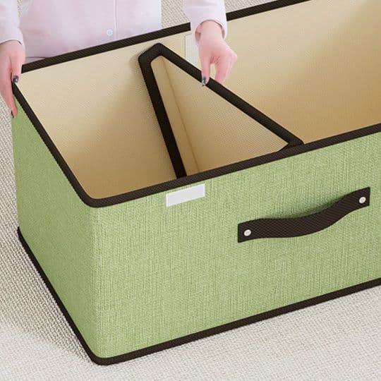 グッズ収納 二格蓋付き分別収納ボックス