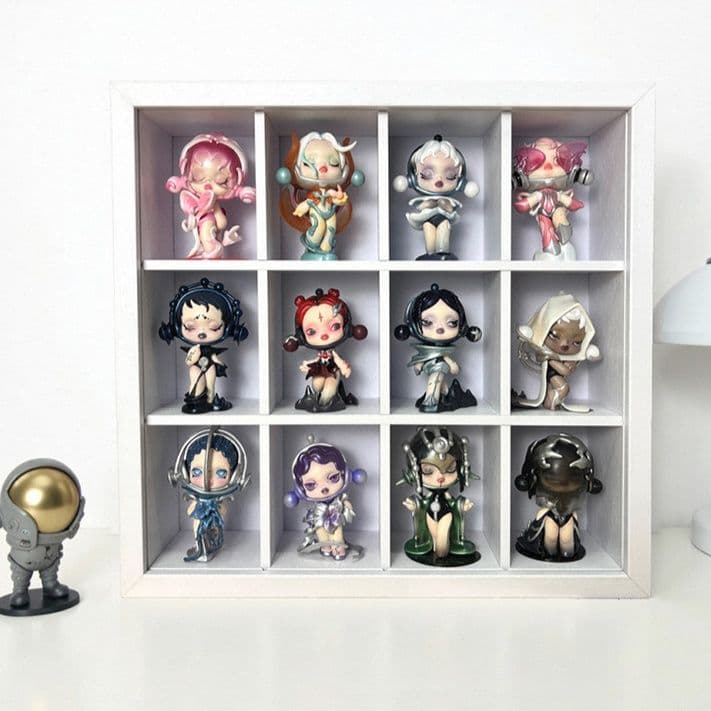 グッズ収納 壁掛け式十二マス仕切りコレクション展示棚