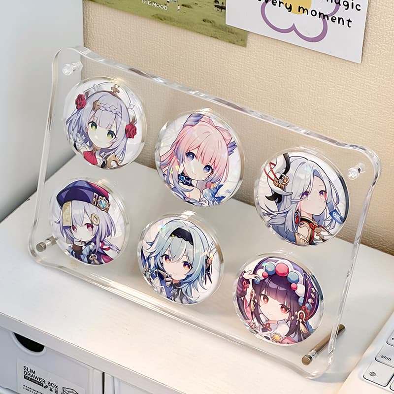 グッズ収納 洗練アクリルバッジディスプレイスタンド