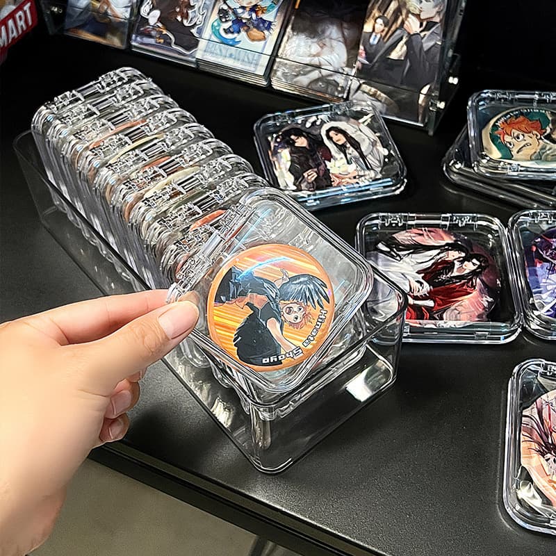 グッズ収納 クリア収納ケース 角型 缶バッジディスプレイ