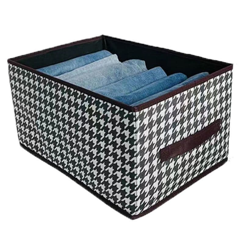 グッズ収納 千鳥格子模様 折りたたみ収納ボックス