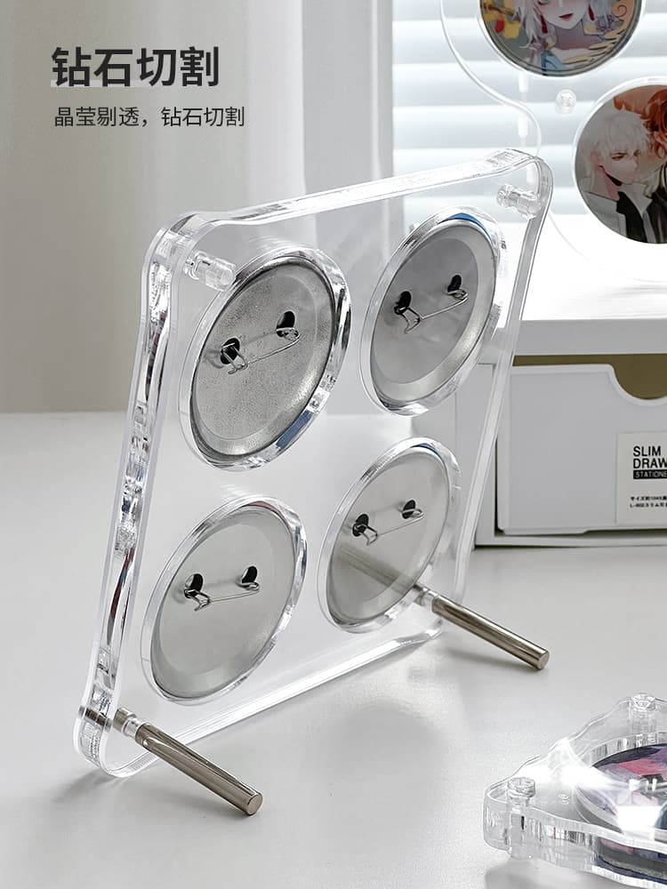 グッズ収納 透明ディスプレイ 缶バッジコレクションケース