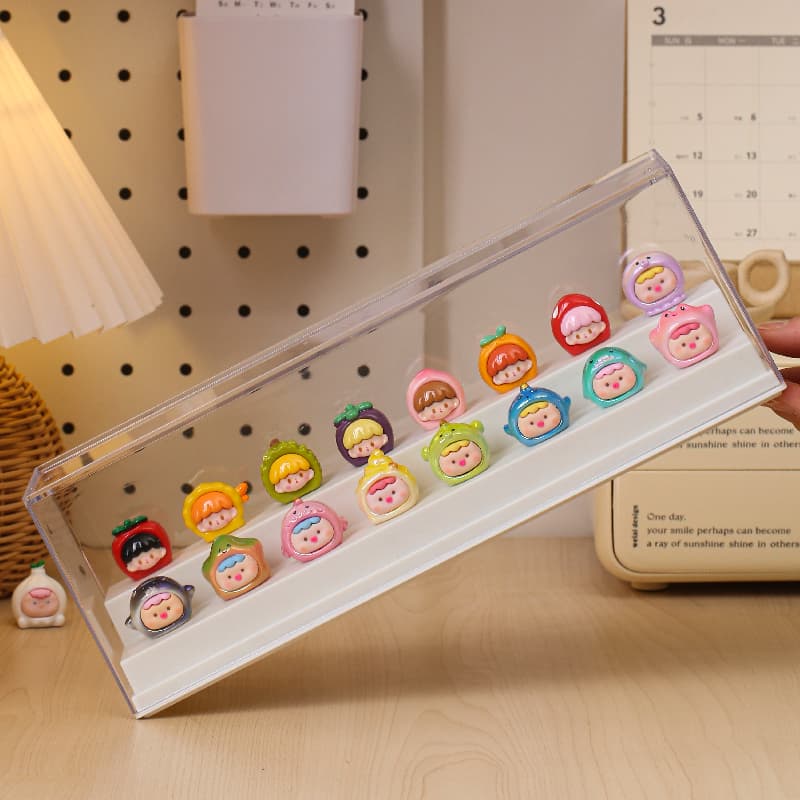 グッズ収納 アクリル透明収納ケース 小物用 二段式