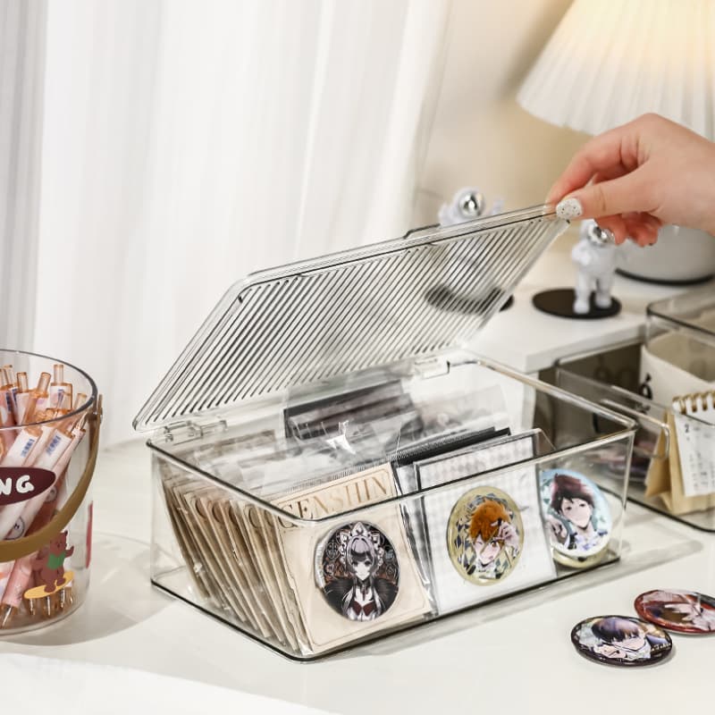 グッズ収納 クリア収納ケース 缶バッジ整理箱