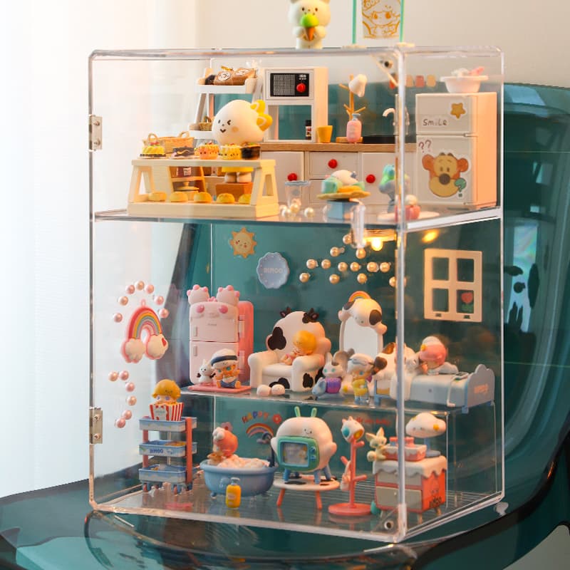 グッズ収納 アクリル製 二段グッズ展示ケース