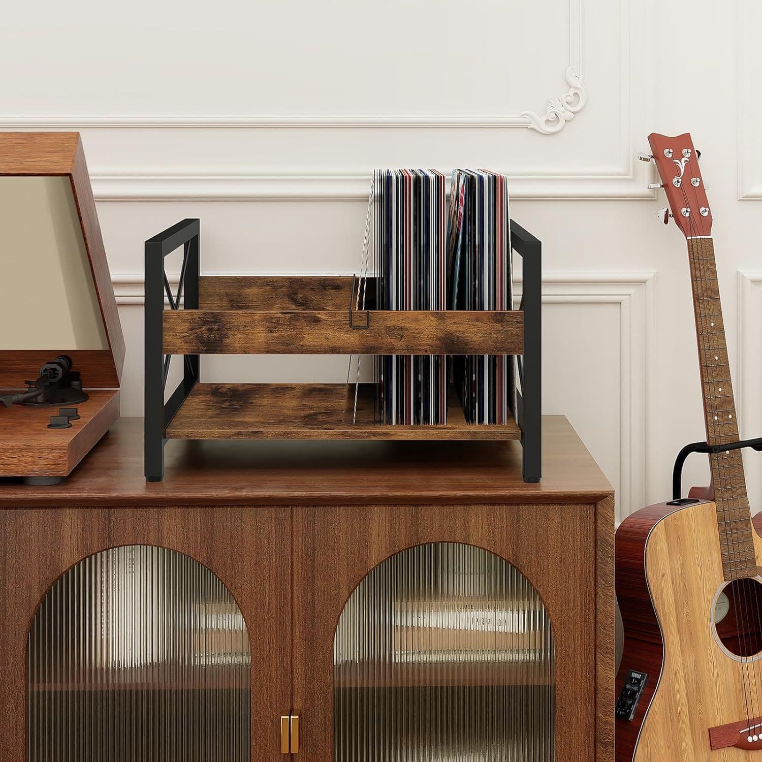 グッズ収納 アンティーク調 レコードラック・レコード収納