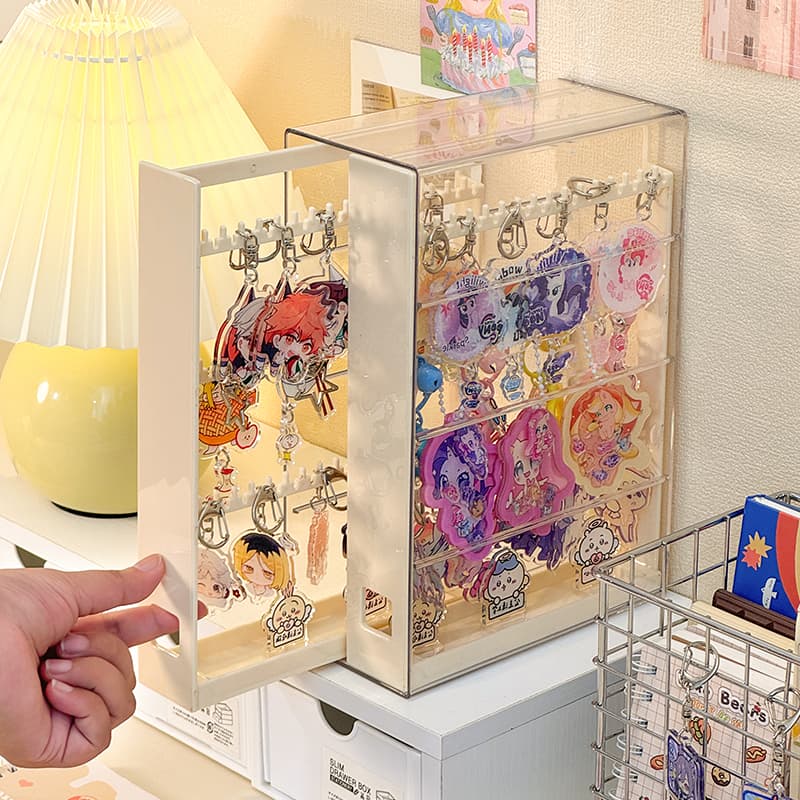 グッズ収納 アクリル透明キーホルダー収納ケース