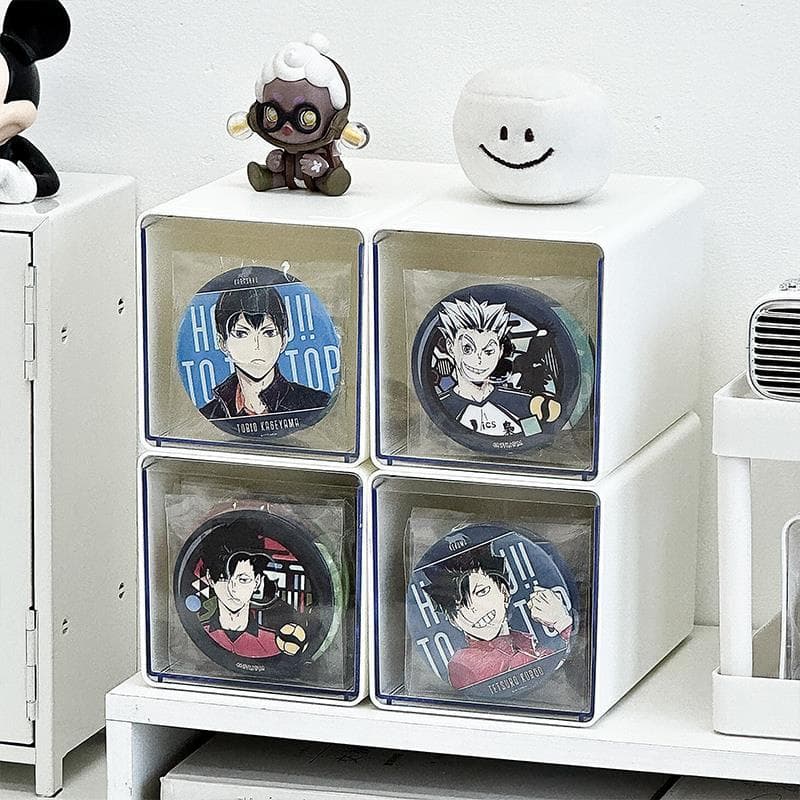 グッズ収納 積み重ね収納ケース 缶バッジコレクション
