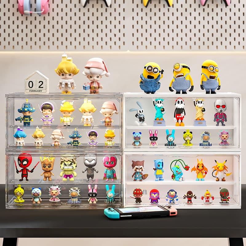 グッズ収納推し活 推しフィギュア三段式透明収納飾り棚