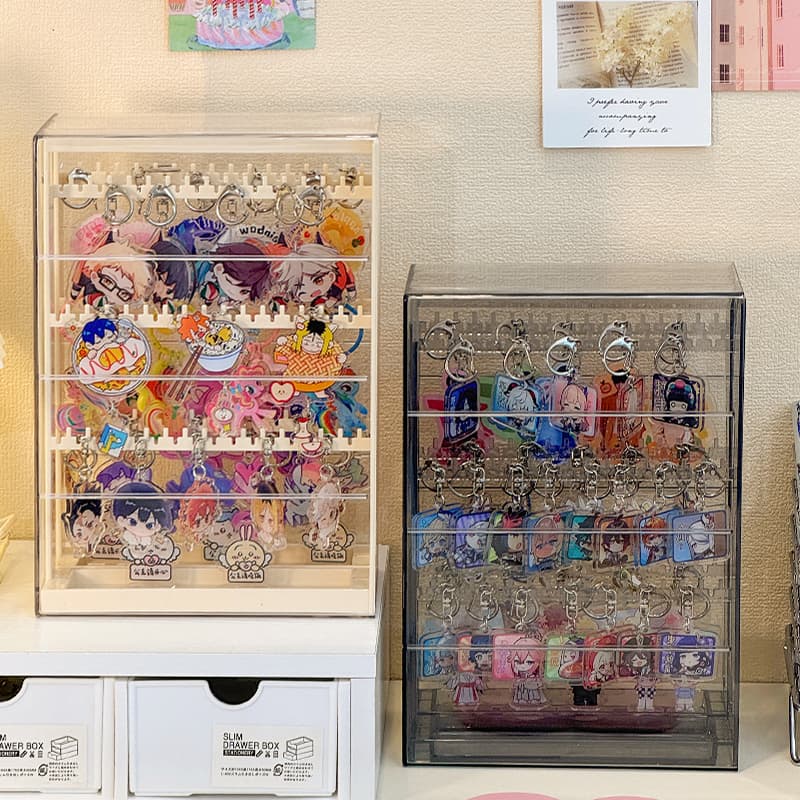 グッズ収納 アクリル透明キーホルダー収納ケース