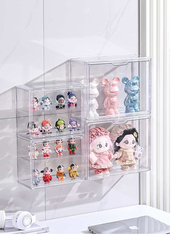 グッズ収納 積み重ね可能な透明コレクションケース