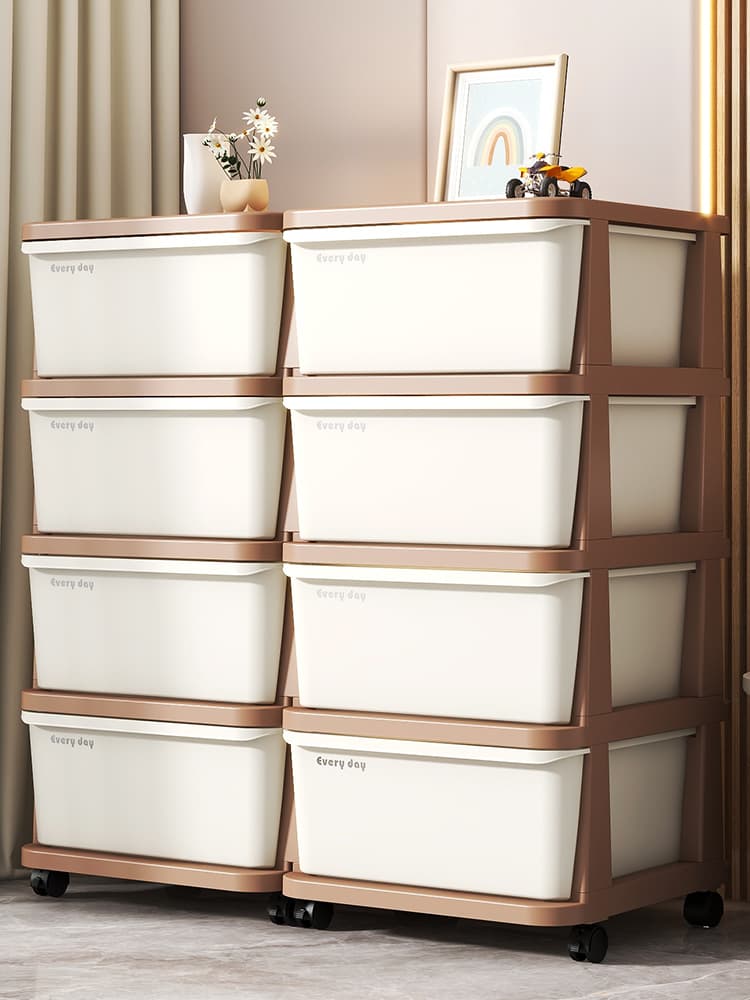 グッズ収納 多段式キャスター付き引き出し型整理棚