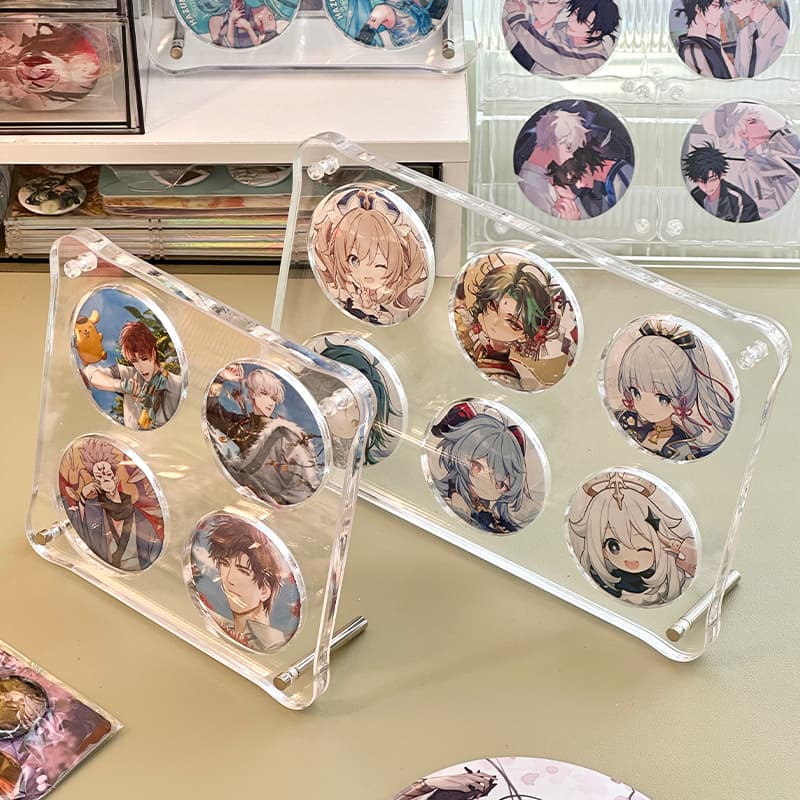 グッズ収納 洗練アクリルバッジディスプレイスタンド