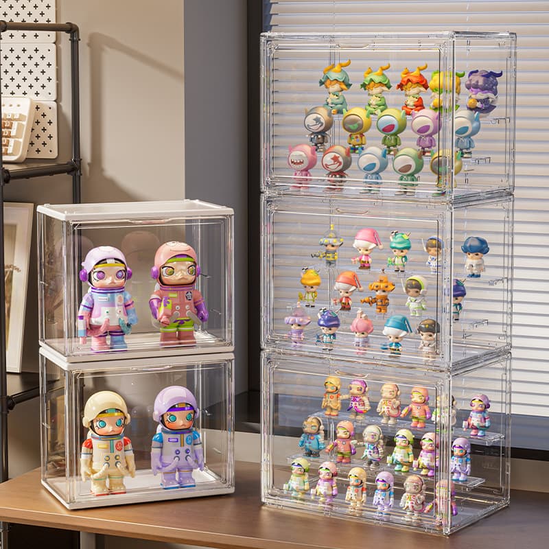 グッズ収納 透明積み重ね式アクリルフィギュア棚