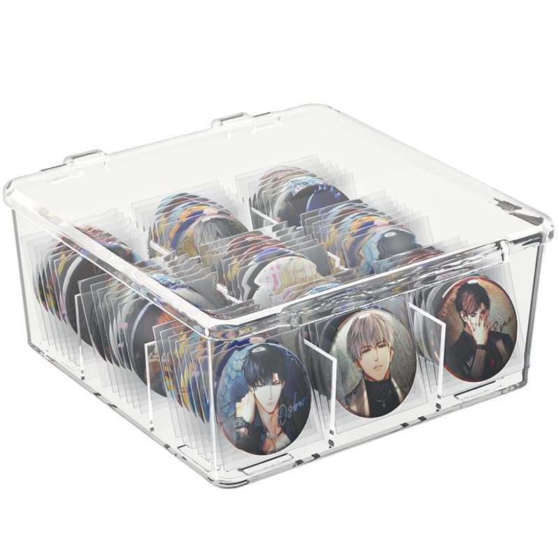 グッズ収納 整然と収まる 積み重ね缶バッジケース