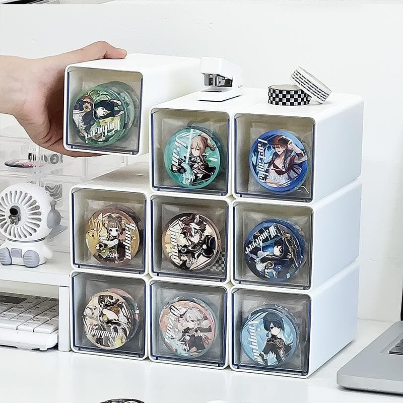 グッズ収納 積み重ね収納ケース 缶バッジコレクション