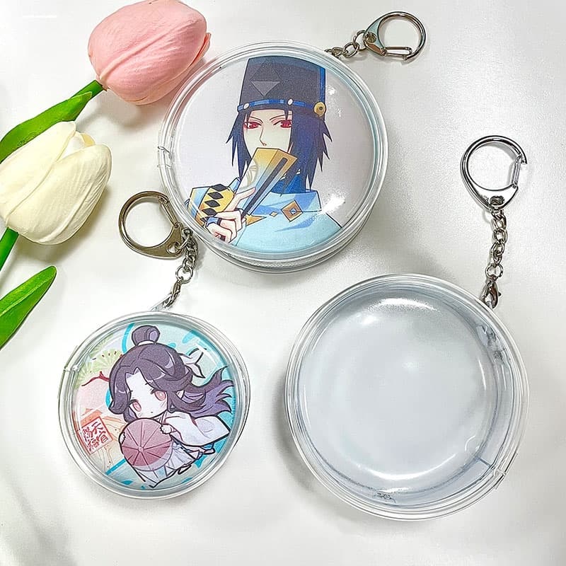 グッズ収納 アニメキャラクター 丸型マルチポーチ