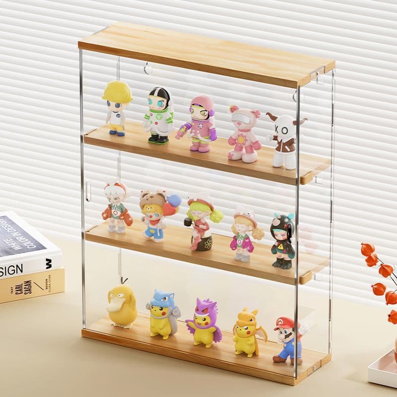 グッズ収納 木目調透明アクスタ飾り棚