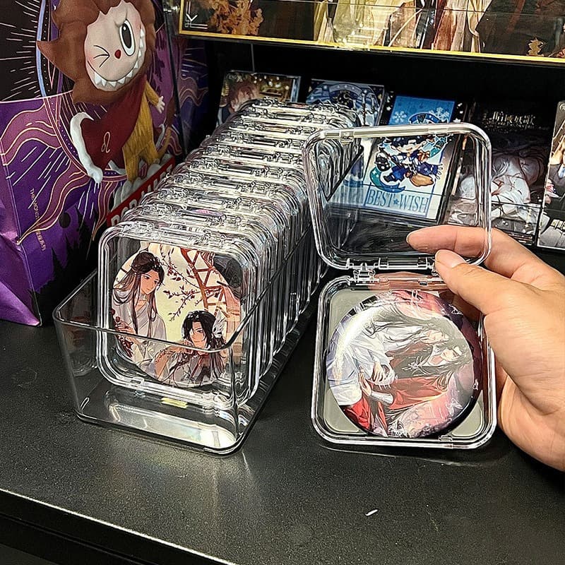 グッズ収納 透明縦置き缶バッジコレクションケース