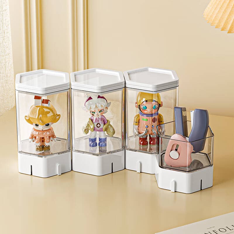 グッズ収納 六角形連結透明コレクションケース
